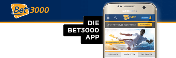 bet3000 Sportwetten App - zwei Apps für das mobile Wettvergnügen